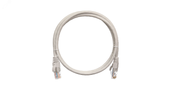 Шнур U/UTP 4 пары, Кат.6, 2хRJ45/8P8C, T568B, медный, PVC, серый, 1м, 10шт.