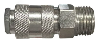 Адаптер быстросъемный с запорным клапаном с внешней резьбой 1/2''