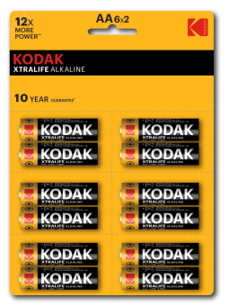 Батарейка LR6-12BL perforated (6x2BL) XTRALIFE Alkaline [KAA-2x6 perf] (144/576/18432)