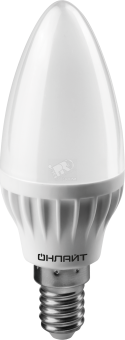 Лампа светодиодная LED 6вт E14 белый матовая свеча