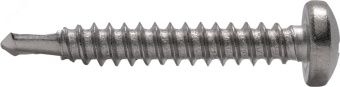Саморез с полукруглой головкой с буром DIN 7504М  3,5x 9,5 A2