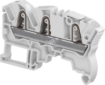 Клемма втычная ZK4-3P серая 4 мм.кв 3 зажима