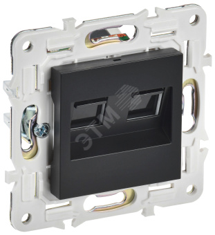 SKANDY Розетка компьютерная двойная RJ45 кат.5E SK-K03Bl черный IEK