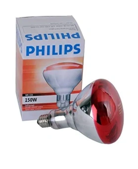 PHILIPS R125 IR150RH E27 230-250V d125x173 красная - инфракрасная лампа