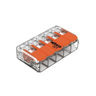 221-415 5-ти контактная, многоразовая, 32A 450V - клемма WAGO 221-415
