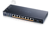 Коммутатор управляемый L3 8 портов. PoE++ 100 /1000 Мб/с. 2.5 Гб/с.  8хRJ45. 2хSFP+ 130 Вт