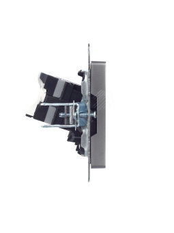 BRITE Розетка компьютерная RJ45 кат.5E РК10-БрС сталь