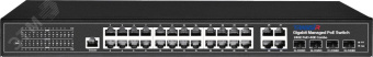 Коммутатор управляемый L2 24 порта Combo/GE 10 100 1000 Мб/с PoE 400Вт