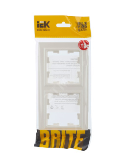 BRITE Рамка 2 поста РУ-2-БрЖ жемчуг