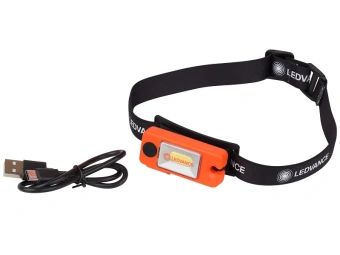 Фонарик налобный | 1.3W/6500K/80Lm/IP22 | USB-зарядка (Type-C) | - LEDVANCE