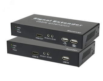 Передатчик HDMI/USB 1х HDMI-A, 2хTRS 3.5, 1хUSB-A, 1хRJ45 до 150 м