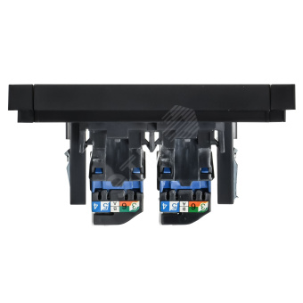FORTE&PIANO Розетка компьютерная двойная RJ45 кат.6 FP134 черный IEK