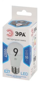 Лампа светодиодная LED A60-9W-840-E27 (диод, груша, 9Вт, нейтр, E27 (10/100/1500)