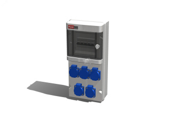 Устройство распределительное настенное пластик IP54 32A корпус 176х400х110 серый