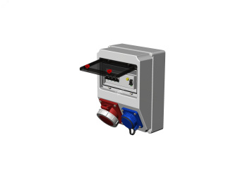 Устройство распределительное настенное пластик IP67 40A корпус 222х284х122 серый