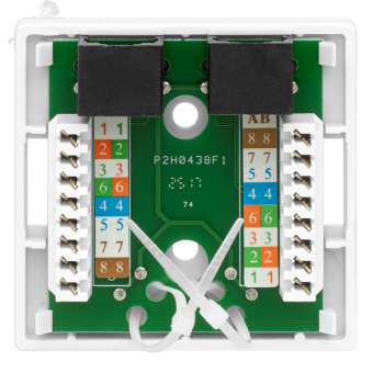 Компьютерная розетка 8P8C (RJ-45), UTP, Cat.5e, 2 порта