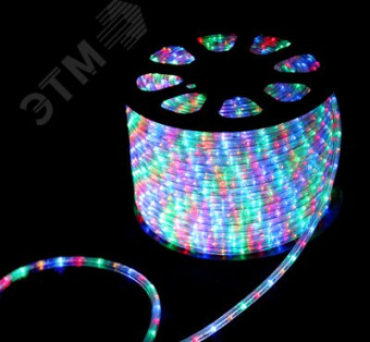 Дюралайт LED, свечение с динамикой 3W - мульти RYGB, 30 LED/м, 100 м