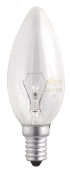 Лампа накаливания B35 240V 40W E14 clear