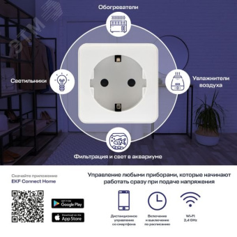 Умная розетка Сonnect Wi-Fi белая