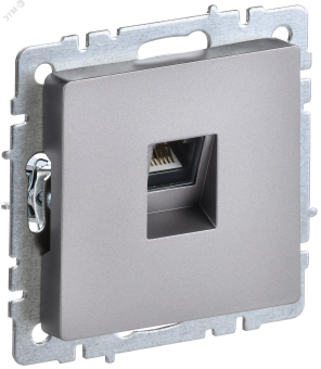 BRITE Розетка компьютерная RJ45 кат.5E РК10-БрС сталь