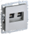 BRITE Розетка компьютерная двойная RJ45 кат.5E РК10-2-БрА алюминий
