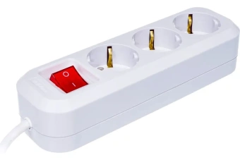 3х5м | 13А / 2990W / IP20 / С выключателем / С заземлением / ПВС 3х1 | - Удлинитель бытовой UNIVersal