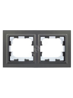 BRITE Рамка 2 поста IP44 РУ-2-БрС-44 сталь