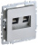 BRITE Розетка компьютерная двойная RJ45 кат.5E РК10-2-БрА алюминий