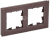 BRITE Рамка 2 поста РУ-2-2-БрТБ стекло темная бронза BRITE Рамка 2 поста РУ-2-2-БрТБ стекло темная бронза