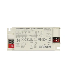 OT FIT 20/200-240/500 CS | 5.8-21W 23-42V | DIP-переключатель 250/350/450/500мА | - Драйвер для светодиодов OSRAM
