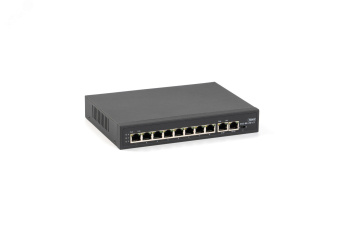 Коммутатор неуправляемый 10 портов RJ45/Uplink 10 100 1000 Мб/с PoE 120Вт