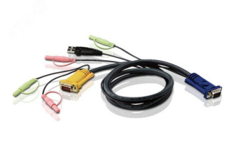 Кабель KVM VGA, USB, аудио, 5 м.