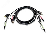 Кабель KVM HDMI, USB, аудио, 1.8 м.