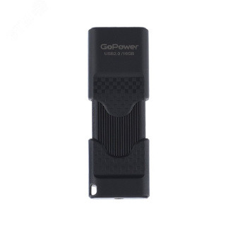 Флеш накопитель 16GB SLIDER, USB 2.0, выдвижной, черный