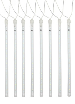Гирлянда LED Сосульки 2,1м холодный свет, 7V, IP44 (трансформатор в комплекте)