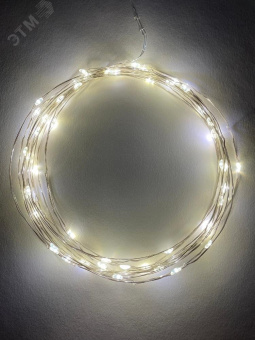 Гирлянда LED Нить 5 м теплый свет, АА ENIN -5NW