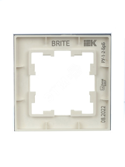 BRITE Рамка 1 пост РУ-1-2-БрБ стекло белый