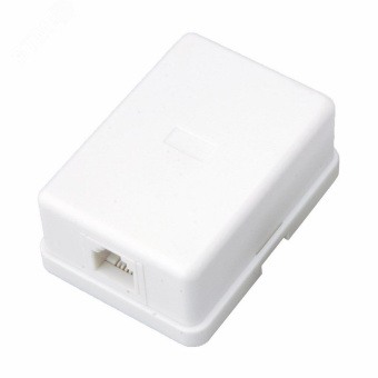 Розетка телефонная внешняя 1 порт UTP RJ-14 (6P4C) CAT 3,