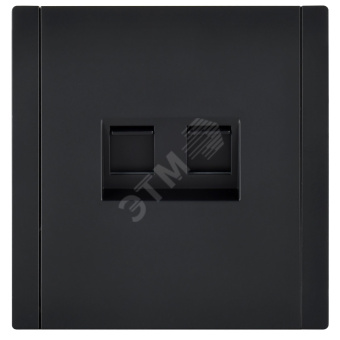 FORTE&PIANO Розетка компьютерная двойная RJ45 кат.6 FP134 черный IEK