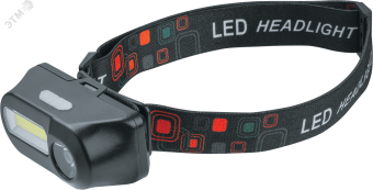 Фонарь светодиодный NPT-H32-ACCU налобный 1COB LED 5Вт+1CREE LED 3Вт li-ion 1,2Ач