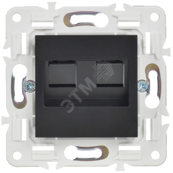 SKANDY Розетка компьютерная двойная RJ45 кат.5E SK-K03Bl черный IEK