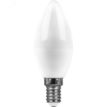 Лампа светодиодная LED 11вт E14 дневной матовая свеча