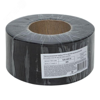 Термоусаживаемая трубка ТУТ нг 60/30 черная рулон PROxima