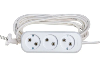 3х5м | 6А / 1380W / IP20 / Без выключателя / Без заземления / ПВС 2х0.75 | - Удлинитель бытовой UNIVersal